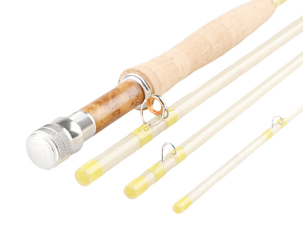 8'3" #6 (S-Glass) High Quality Oracles Glass 4pcs Fly Rod, Beautiful Color