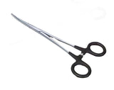 18CM Stainless Steel Fishing Forceps Hook  Remover Curved Locking Clamps