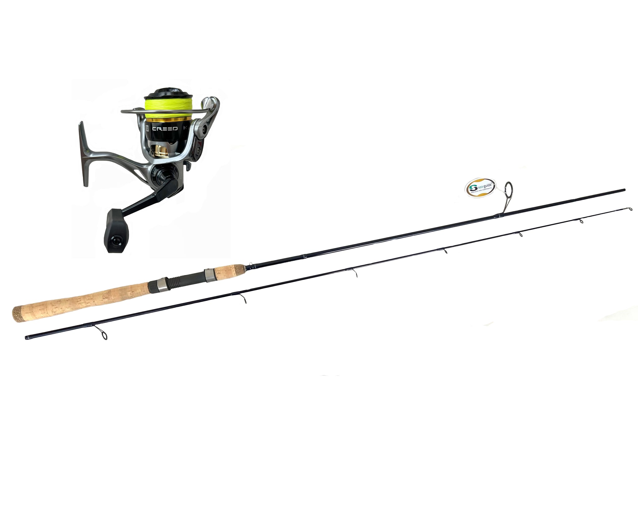 creed fishing pole 7'6"M Carbon Recruit Spinning Rod+CREED K 2000 Spinning Reel With Line – Speedline Fishing NZ