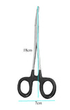 18CM Stainless Steel Fishing Forceps Hook  Remover Curved Locking Clamps