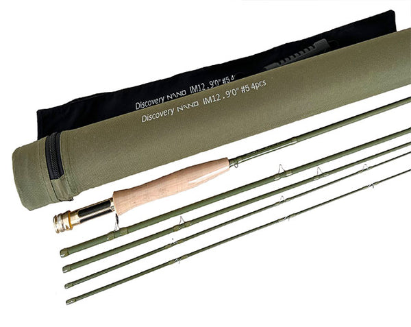 9'0" #5 High Quality (100% TORAY Carbon Fiber) NANO IM12, 46T, Fly Rod(DOUBLE tips)