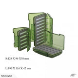 Clearance! Large Size High quality Olive Green Transparent Waterproof Slit Foam Fly Box