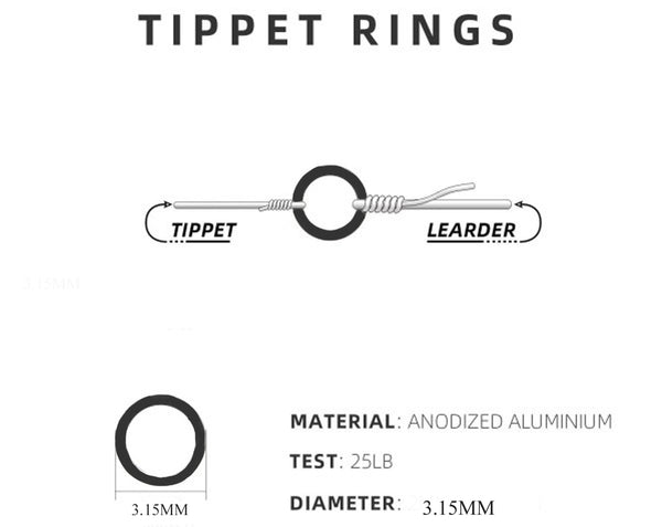 20pcs Tippet Micro Rings 3.15mm Dia