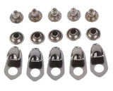 5pcs Shoe Lace Hooks With Rivets For Outdoor Footwear, Avail In Gun Black/ Gold Color