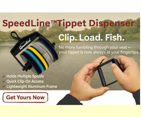 New Design ---Long Lasting Aluminum Fly Fishing Tippet Spool Holder(Quick/Easy Access On The Go)