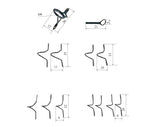 A Set of Stainless PVD Coated Guides For 9'6" -11'0" /#2-#4 Fly Rod (2)