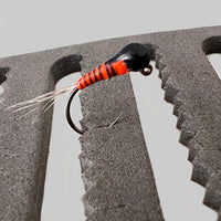 Premium Hook Black Tungsten Bead perdigon Quill  Jig  Nymph In Orange, Avail in #10,#12,#14
