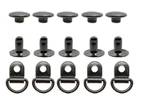 5 sets Brass Boot Lace Hooks for Climbing And Outdoor Footwear with Rivets Oval Gunmetal, Avail in Gun Black/ Bronze