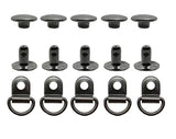 5 sets Brass Boot Lace Hooks for Climbing And Outdoor Footwear with Rivets Oval Gunmetal, Avail in Gun Black/ Bronze