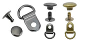 5 sets Brass Boot Lace Hooks for Climbing And Outdoor Footwear with Rivets Oval Gunmetal, Avail in Gun Black/ Bronze