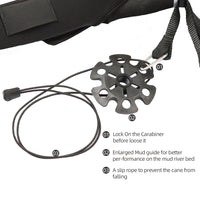 Great Quality 100% Carbon Fiber Height ADJUSTABLE Wading Staff with a Tungsten tip