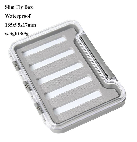 Super Slim Water Resistant Fly Box Slit Foam Holds 95 Flies