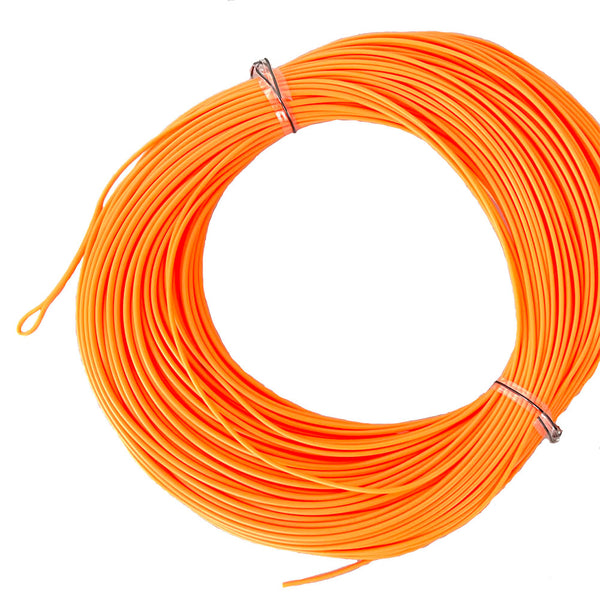 1 welded loop Orange Weight Forward Floating Presentation Fly Line, Avail in #5,#6,#8