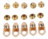 5pcs Shoe Lace Hooks With Rivets For Outdoor Footwear, Avail In Gun Black/ Gold Color