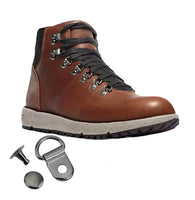 5 sets Brass Boot Lace Hooks for Climbing And Outdoor Footwear with Rivets Oval Gunmetal, Avail in Gun Black/ Bronze