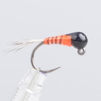 Premium Hook Black Tungsten Bead perdigon Quill  Jig  Nymph In Orange, Avail in #10,#12,#14