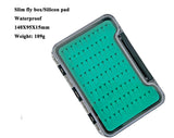 Slim Waterproof Fly Fishing Box  with SILICON Pad