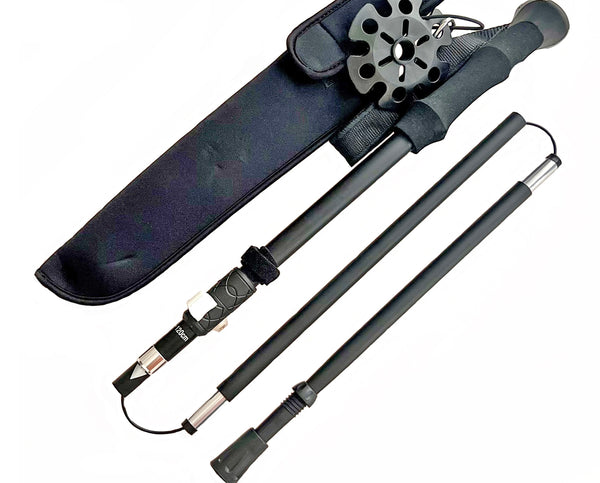 Premium 100% Carbon Fiber Height ADJUSTABLE Wading Staff with a Tungsten tip