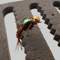 (Mustad Hooks) #12 High Quality Gold Tungsten Bead Head Quasimodo Pheasant Tail  Nymph
