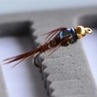 (Mustad hook) #12 High Quality  Gold Tungsten Bead Pheasant Tail Flash Back Nymph