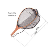 Hi End Fly Fishing Wooden Catch and Release Landing Net